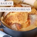 Stop burning the base of sourdough bread - Pinterest Image