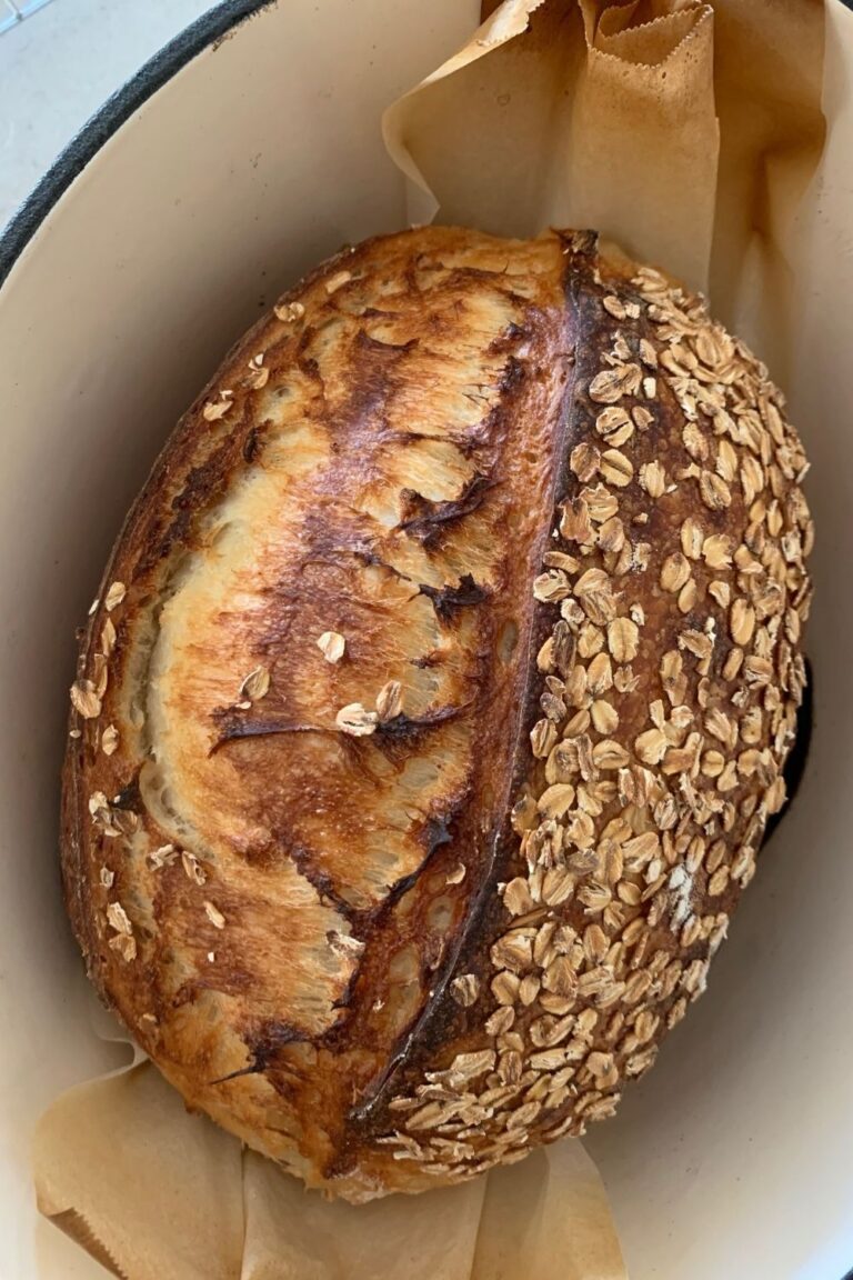 honey oat sourdough bread