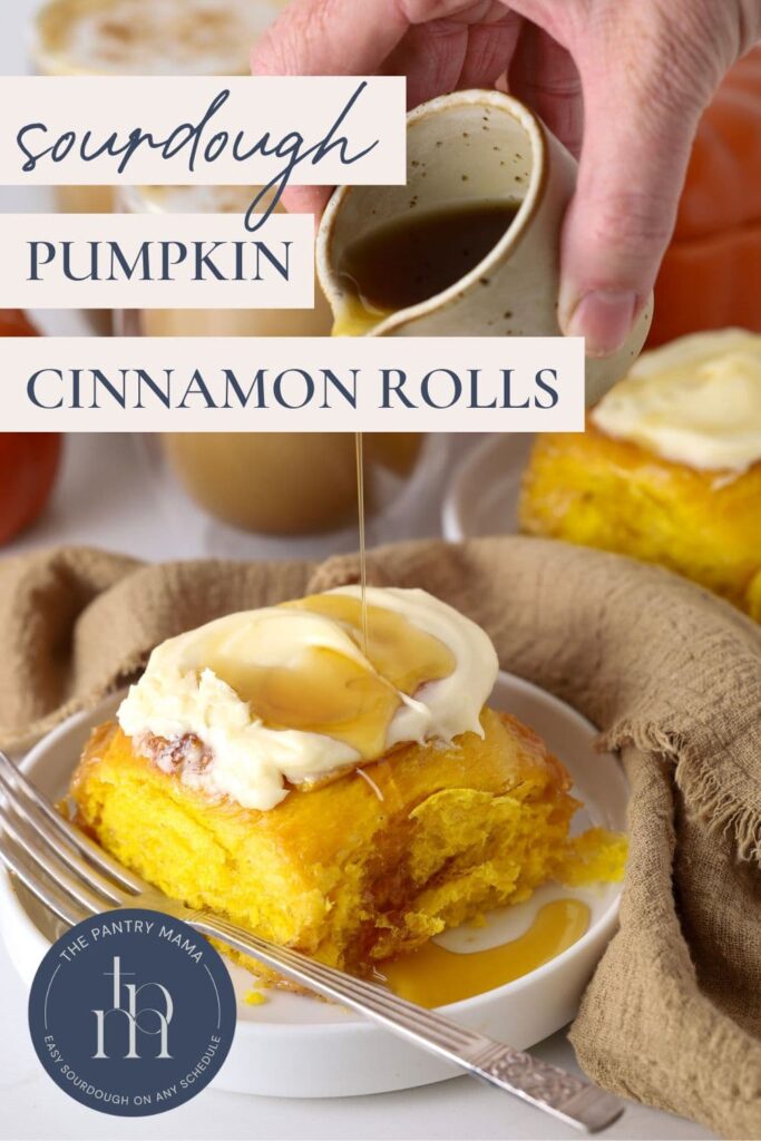 Sourdough Pumpkin Cinnamon Rolls - Pinterest Image