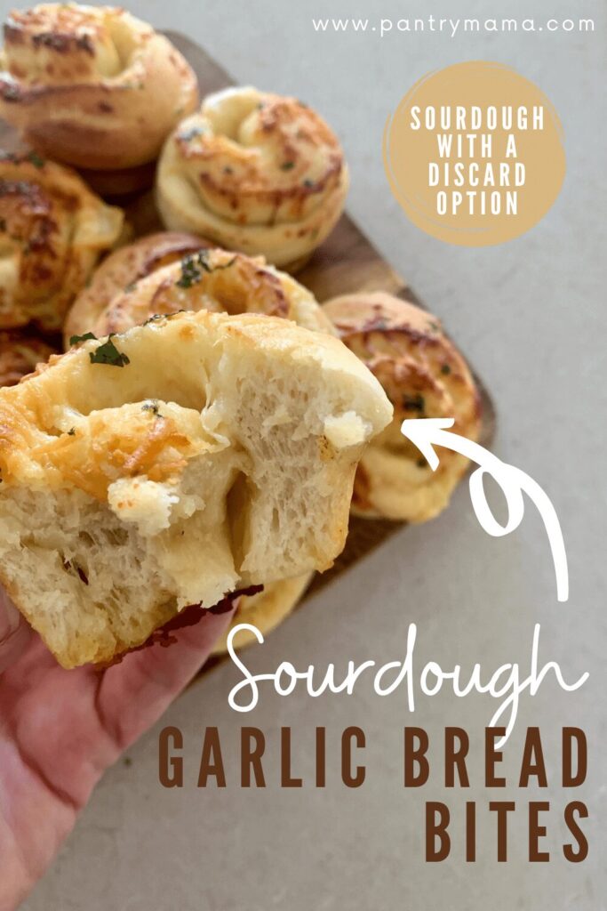 Sourdough garlic bread bites