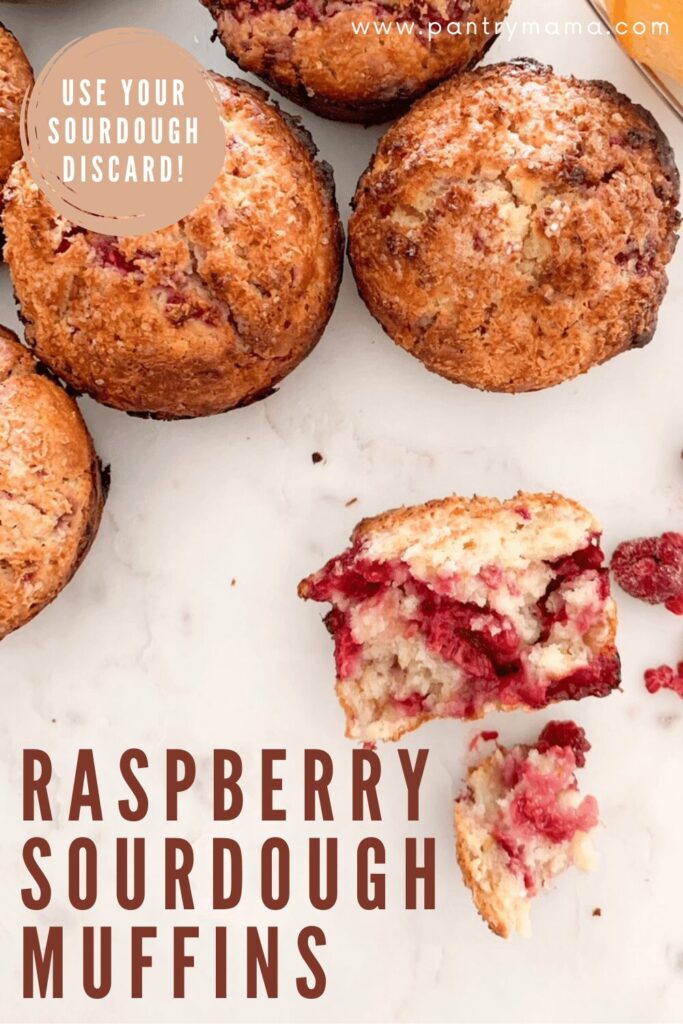 Sourdough Raspberry Muffins with Orange and Coconut