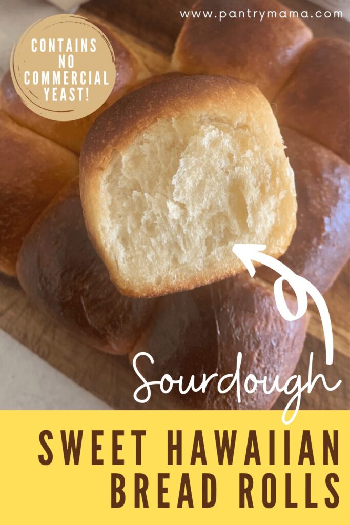 Sweet Sourdough Hawaiian Rolls