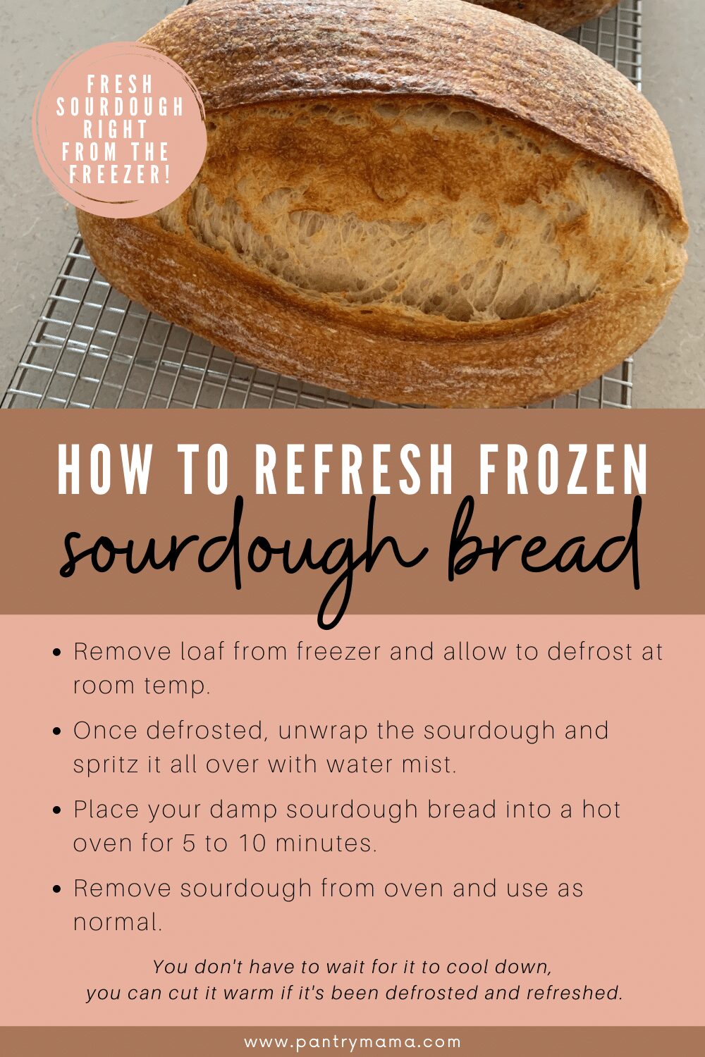 How To Freeze Sourdough Bread {includes instructions for refreshing