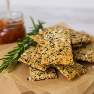 Seeded Sourdough Crackers - Recipe Feature Image