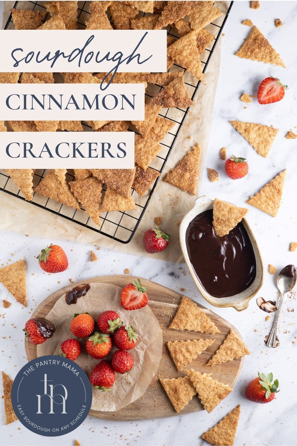 Sourdough cinnamon crackers - Pinterest Image