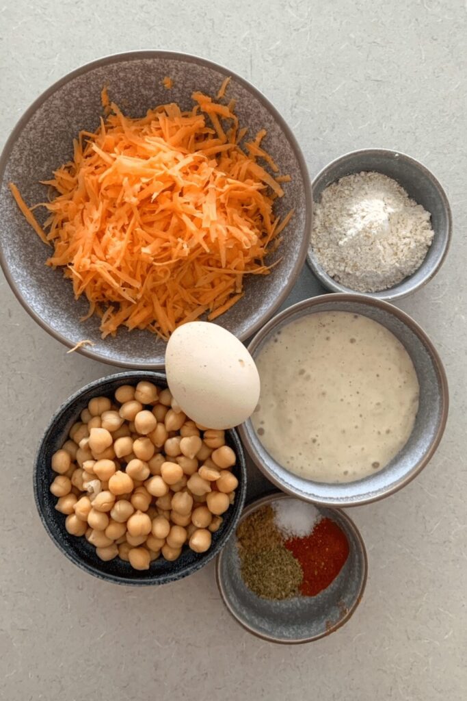 SOURDOUGH DISCARD SWEET POTATO AND CHICKPEA FRITTERS