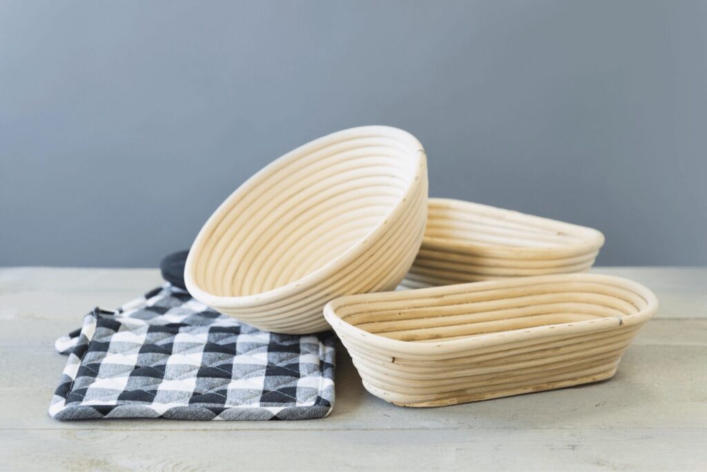 Banneton care - a guide to prepping, using, maintaining and storing banneton proofing baskets for sourdough bread.