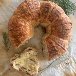 sourdough parmesan bread with rosemary