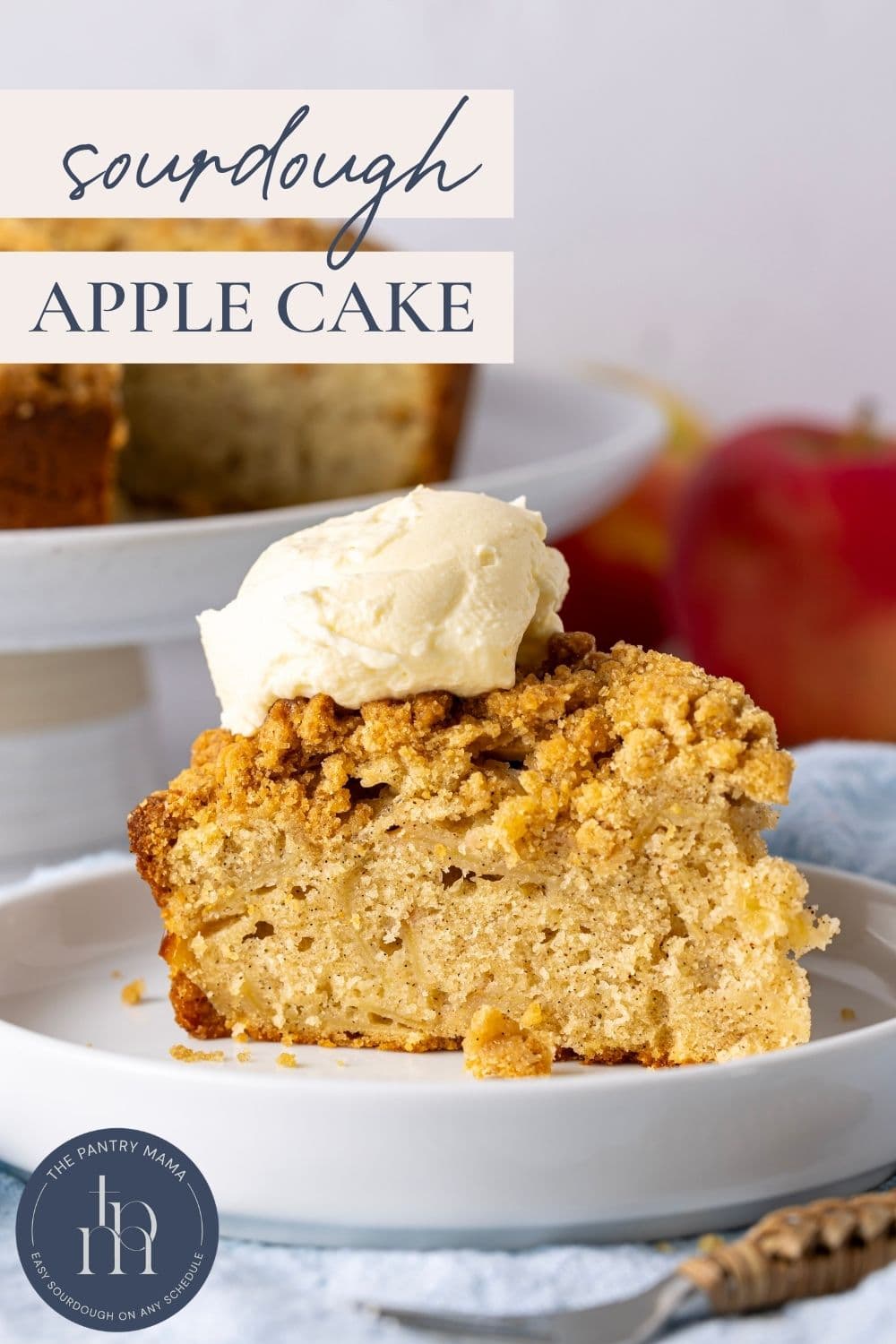 Sourdough apple cake - Pinterest Image