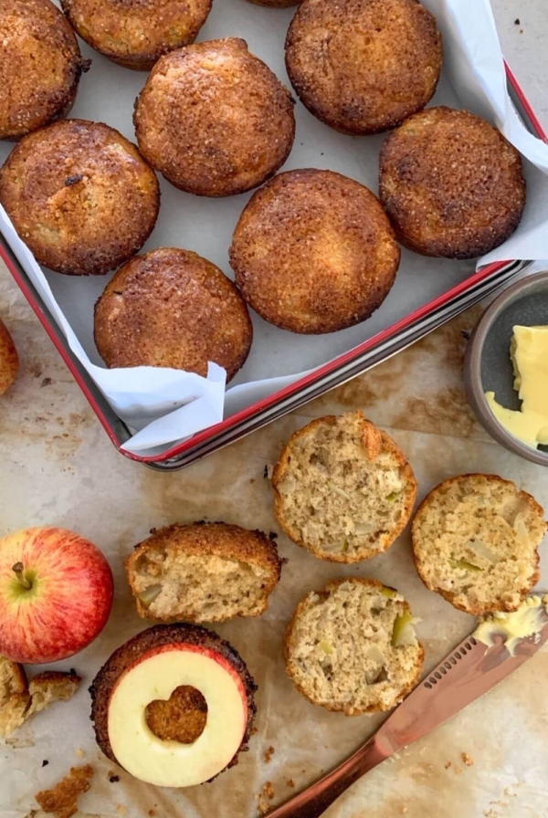 Sourdough Apple Cinnamon Muffins