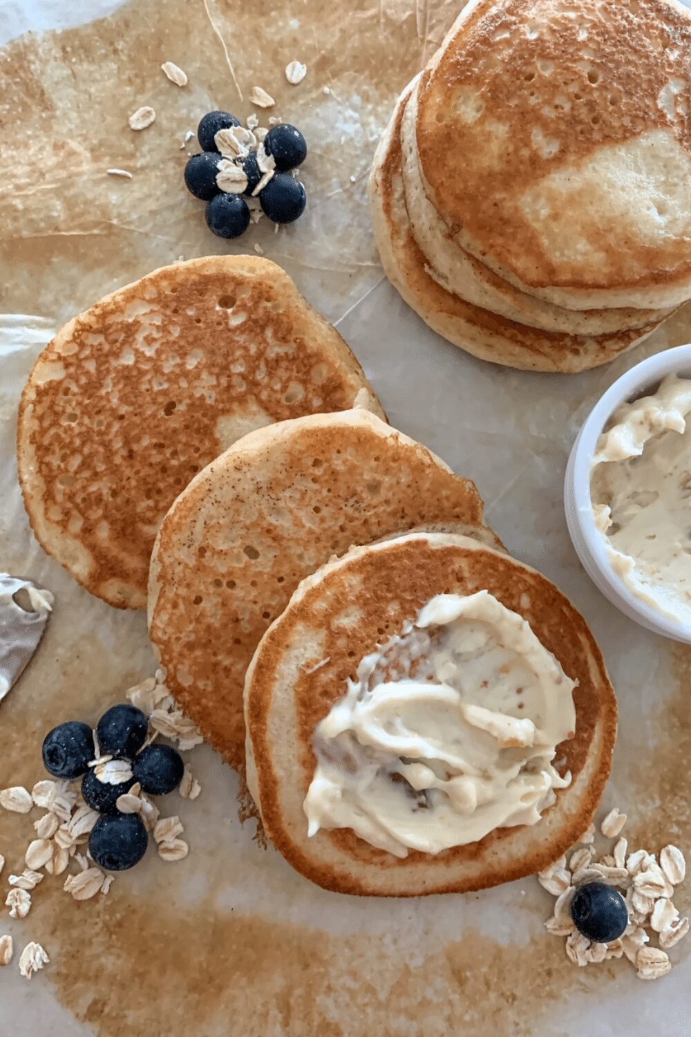 Whole Wheat Sourdough Pancakes with Banana & Oats - The Pantry Mama