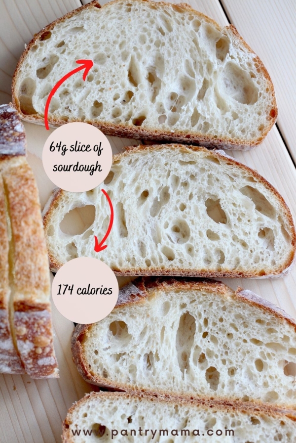 HOW MANY CALORIES IN SOURDOUGH BREAD