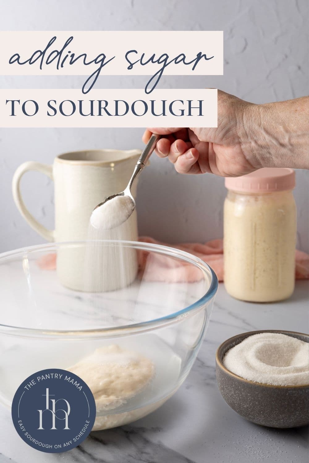 Adding Sugar to Sourdough Bread - Pinterest Image
