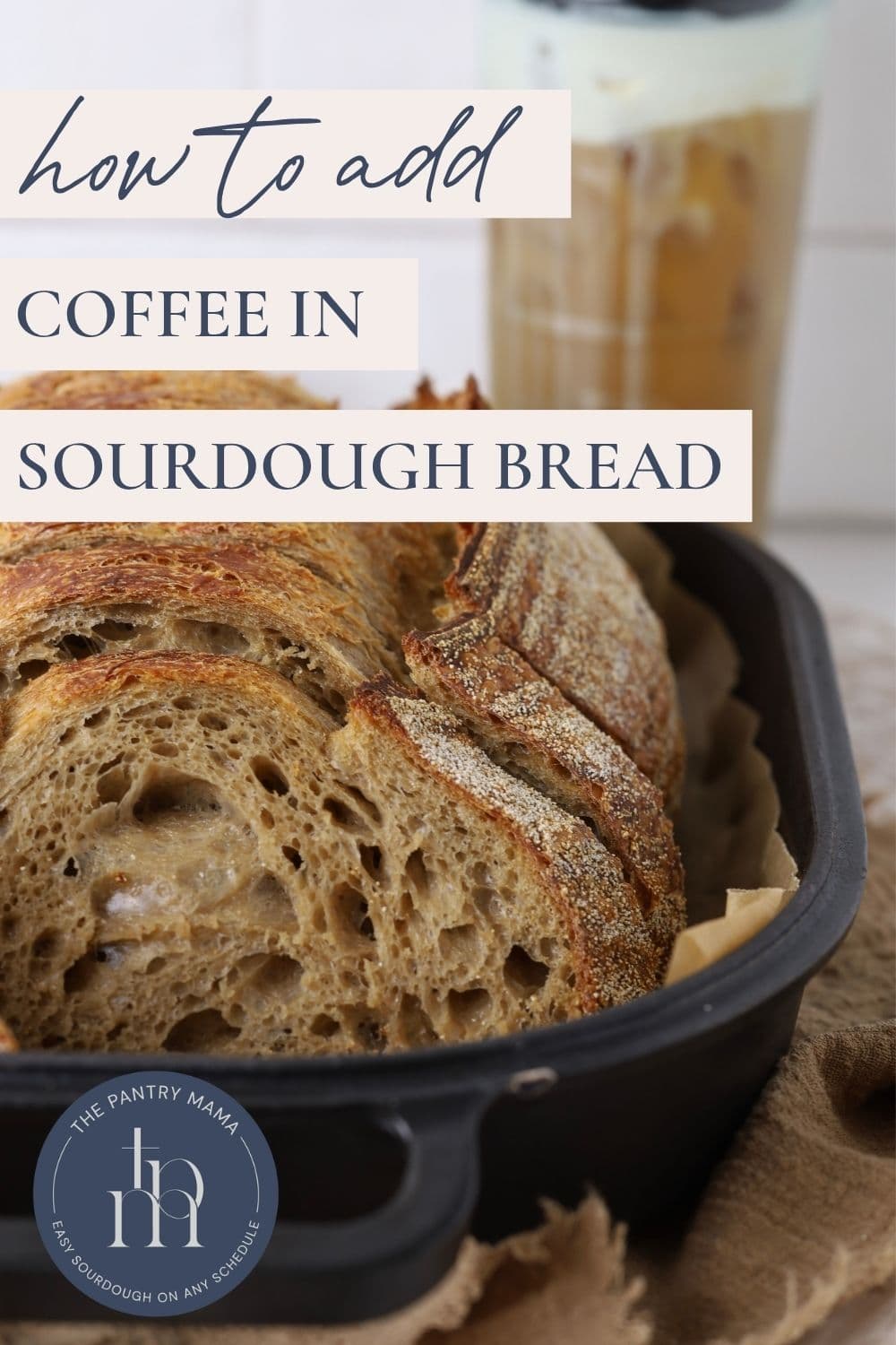 How to add coffee to sourdough bread - Pinterest Image