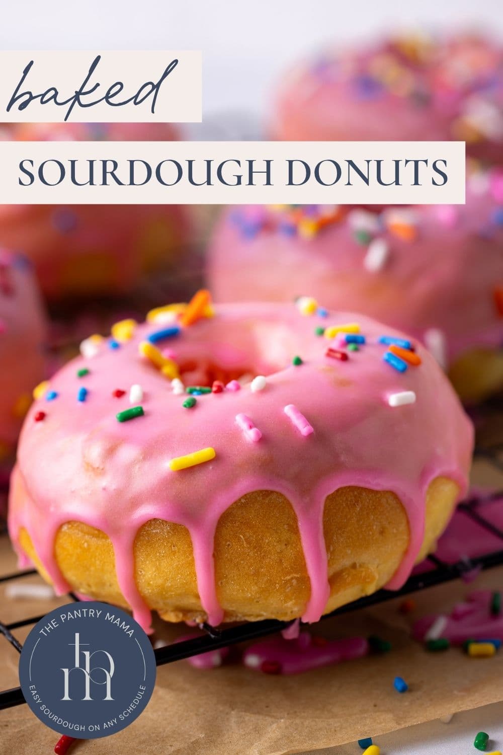 Baked Sourdough Donuts - Pinterest Image