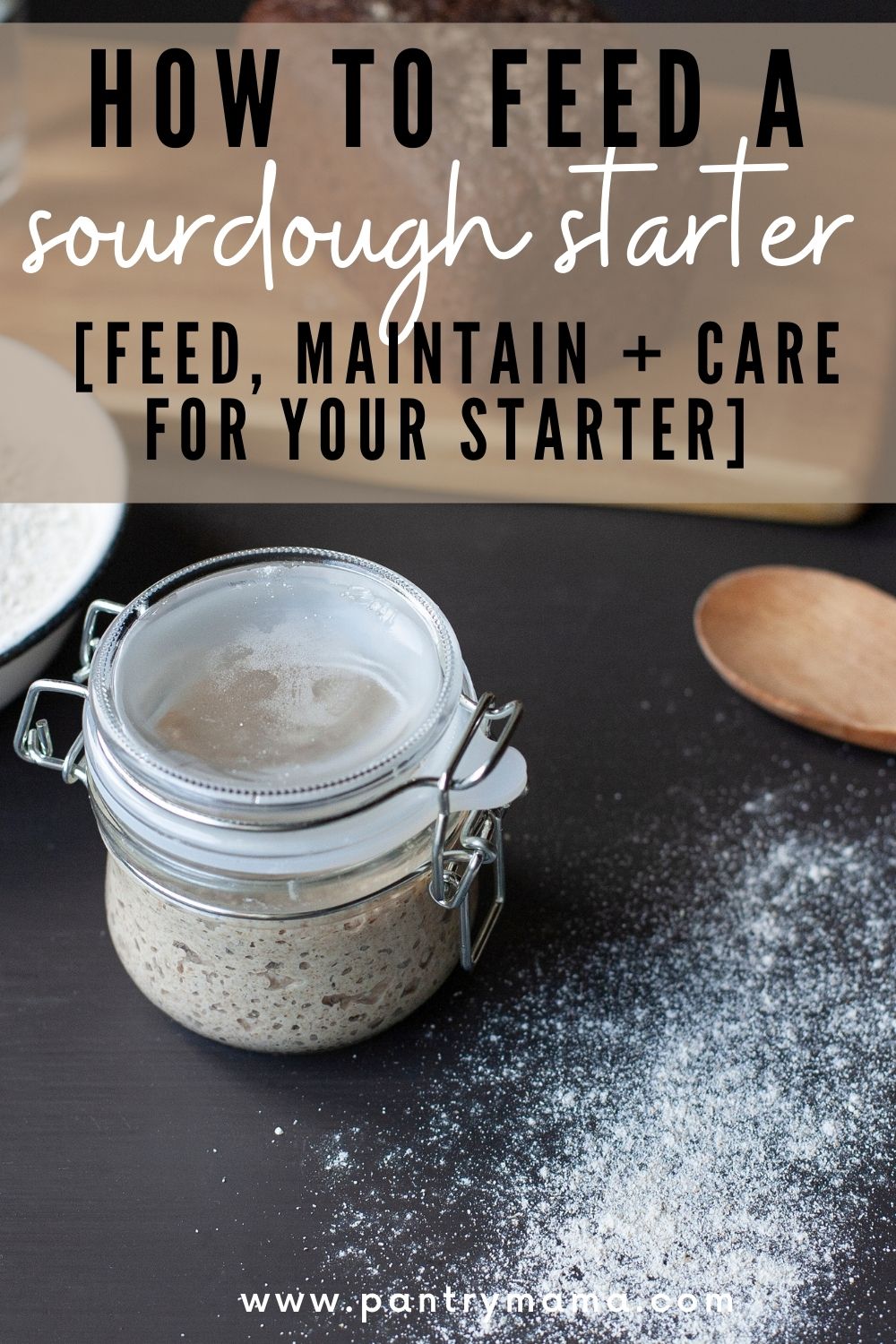 How To Feed A Sourdough Starter Easy Starter Maintenance The Pantry Mama