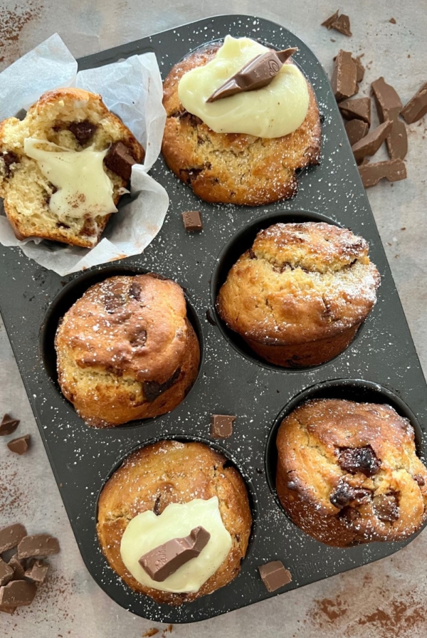 Sourdough chocolate chunk muffin recipe