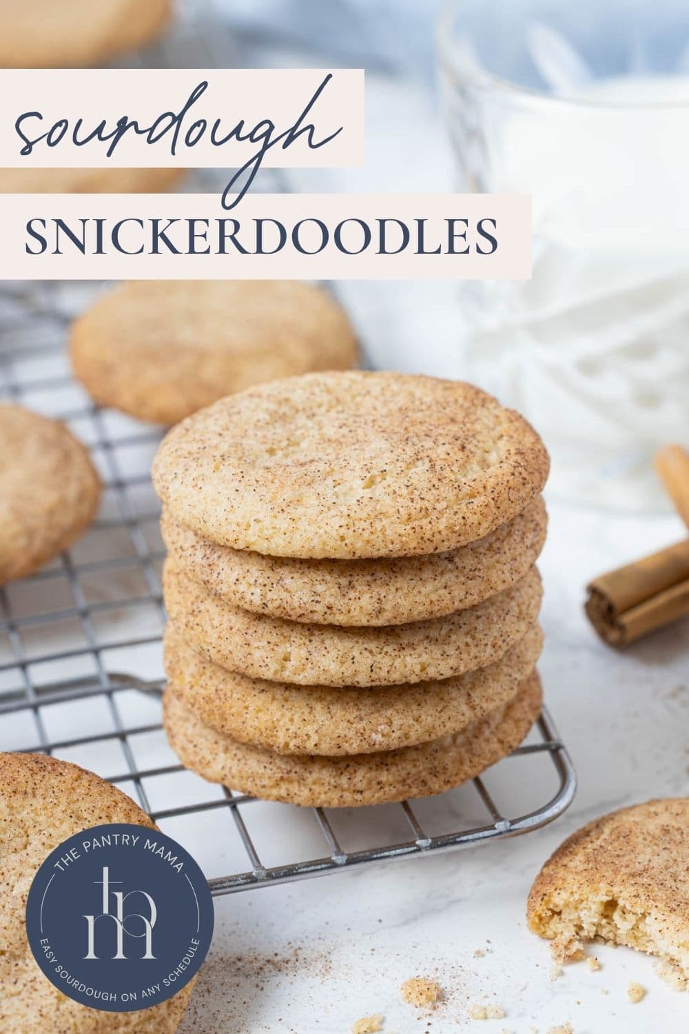 Sourdough snickerdoodle cookies - Pinterest Image
