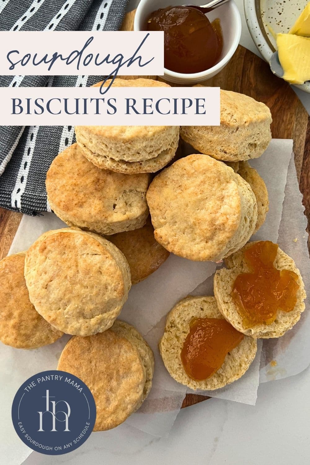 Sourdough biscuits recipe - Pinterest Image