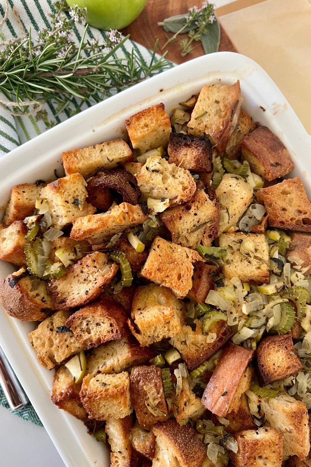 Thanksgiving Sourdough Stuffing {Outside of Turkey} - FeelGoodFoodie