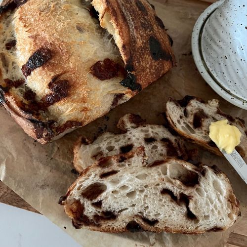 Chocolate Sourdough with Chestnuts and Chocolate Chips