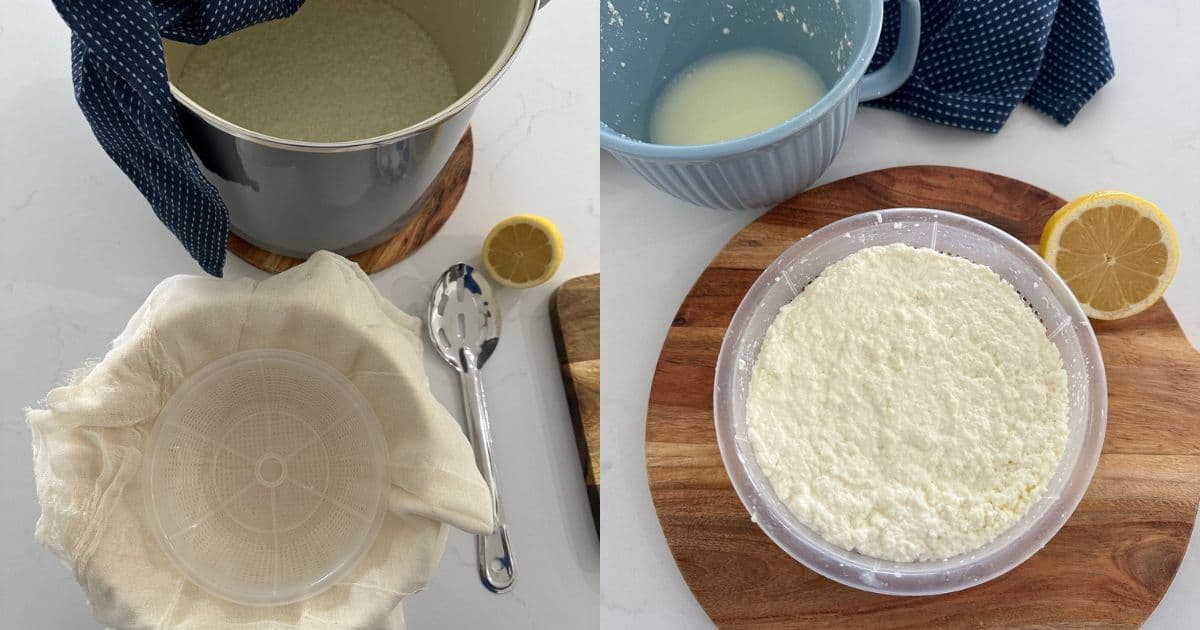 Best Homemade Ricotta Cheese Recipe (3-Ingredients) - Amira's Pantry