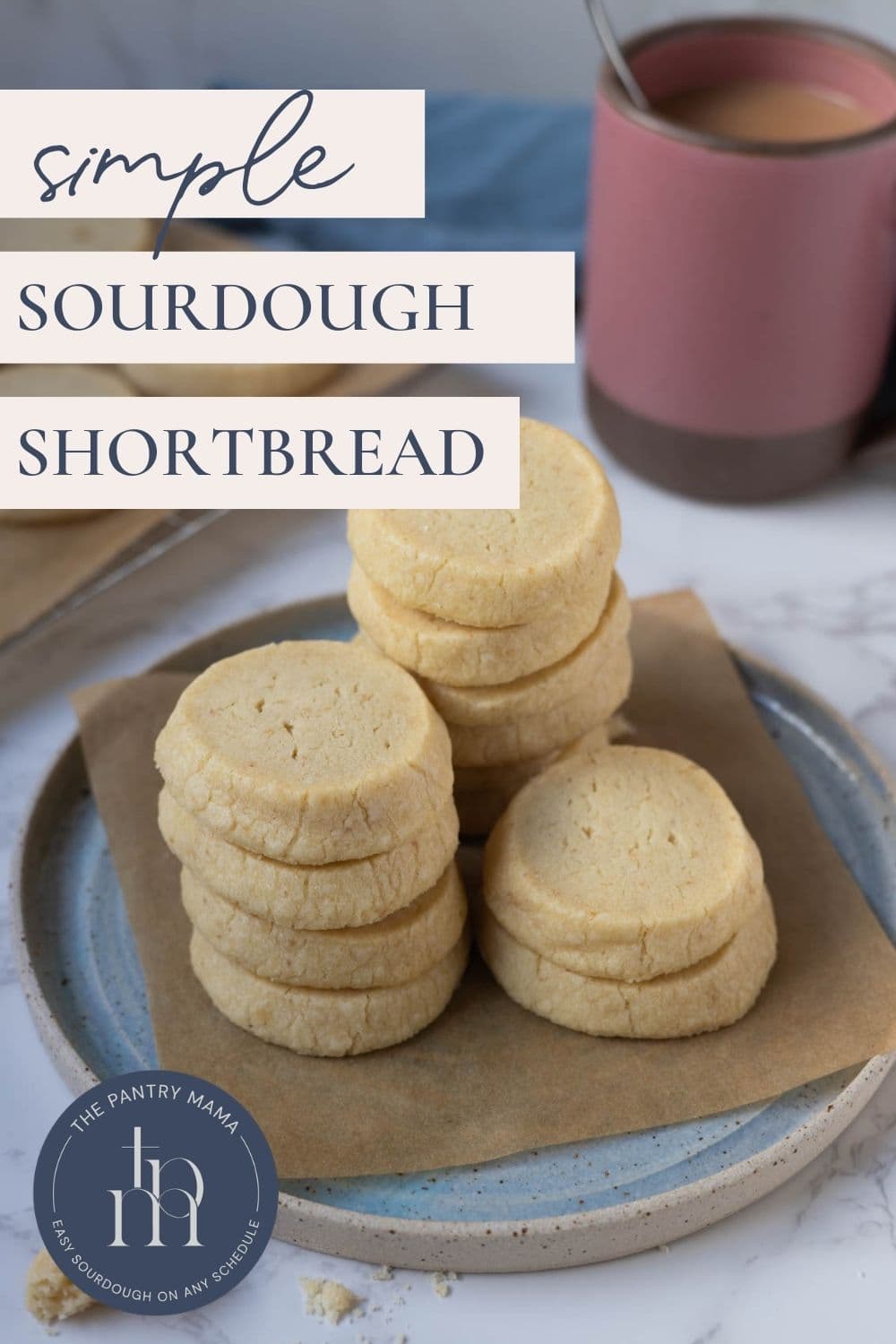 Sourdough shortbread cookies - Pinterest Image