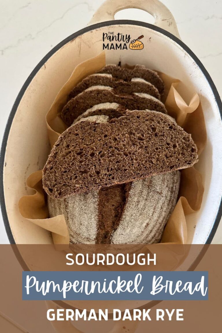 Sourdough Pumpernickel Bread [Dark Rye Sourdough Recipe] - The Pantry Mama