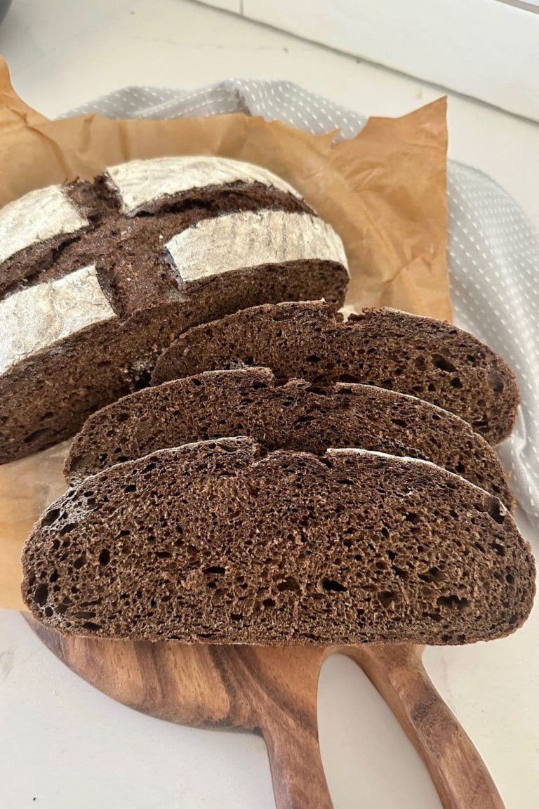 Sourdough Pumpernickel Bread [Dark Rye Sourdough Recipe] - The Pantry Mama