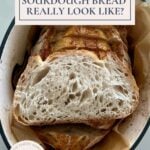 What does sourdough bread actually look like - Pinterest Image