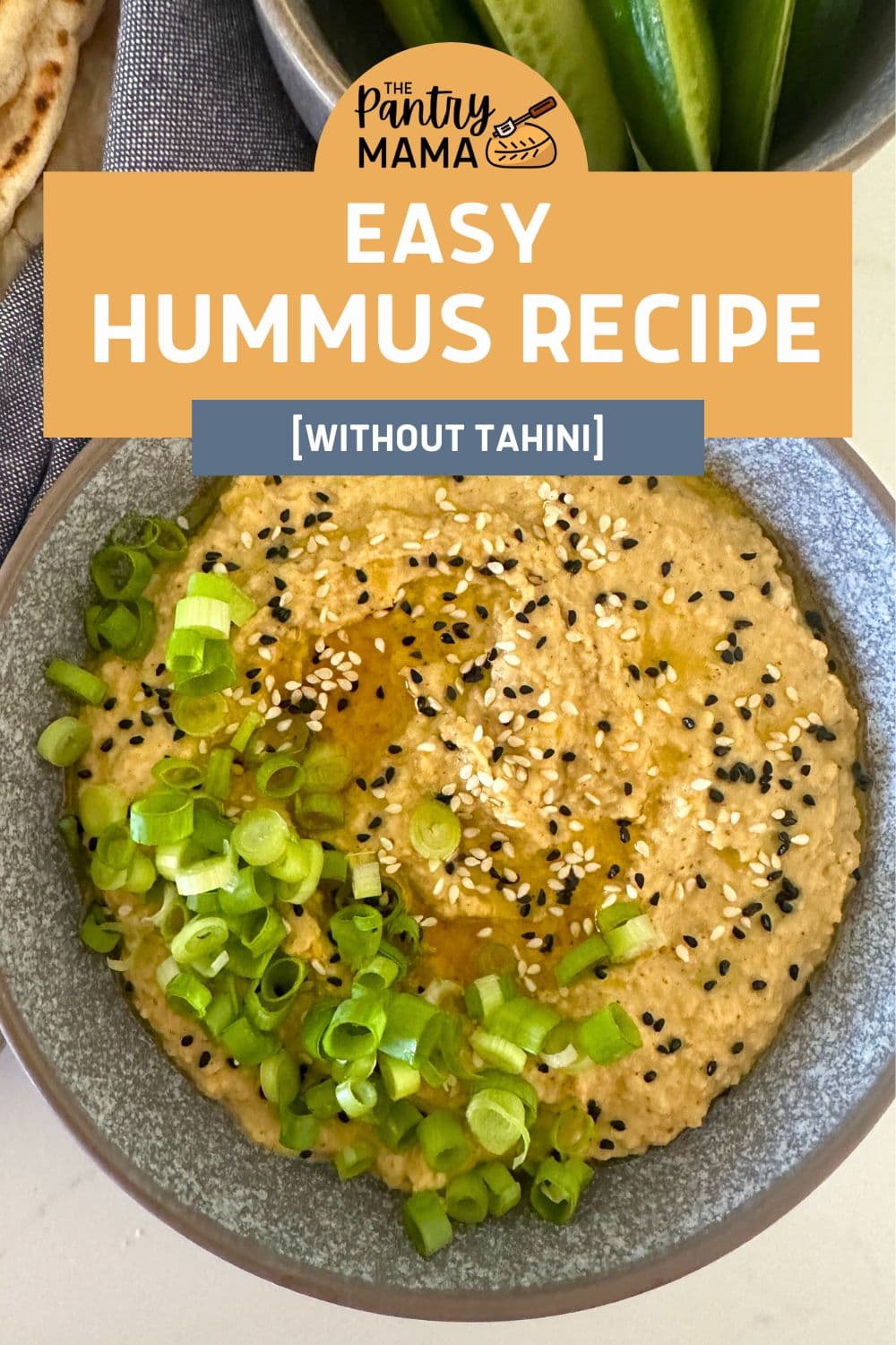 Easy Hummus Recipe without Tahini [better than store bought] The