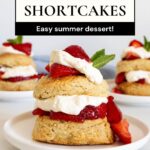Sourdough strawberry shortcakes - Pinterest Image