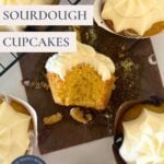 Sourdough Vanilla Cupcakes - Pinterest Image