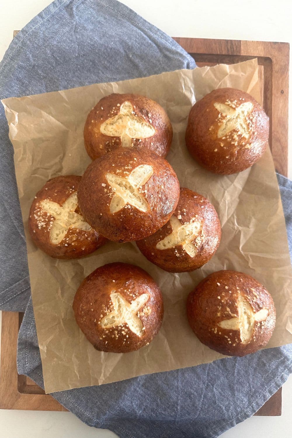 Easy Sourdough Pretzel Buns Recipe [soft + delicious] - The Pantry Mama