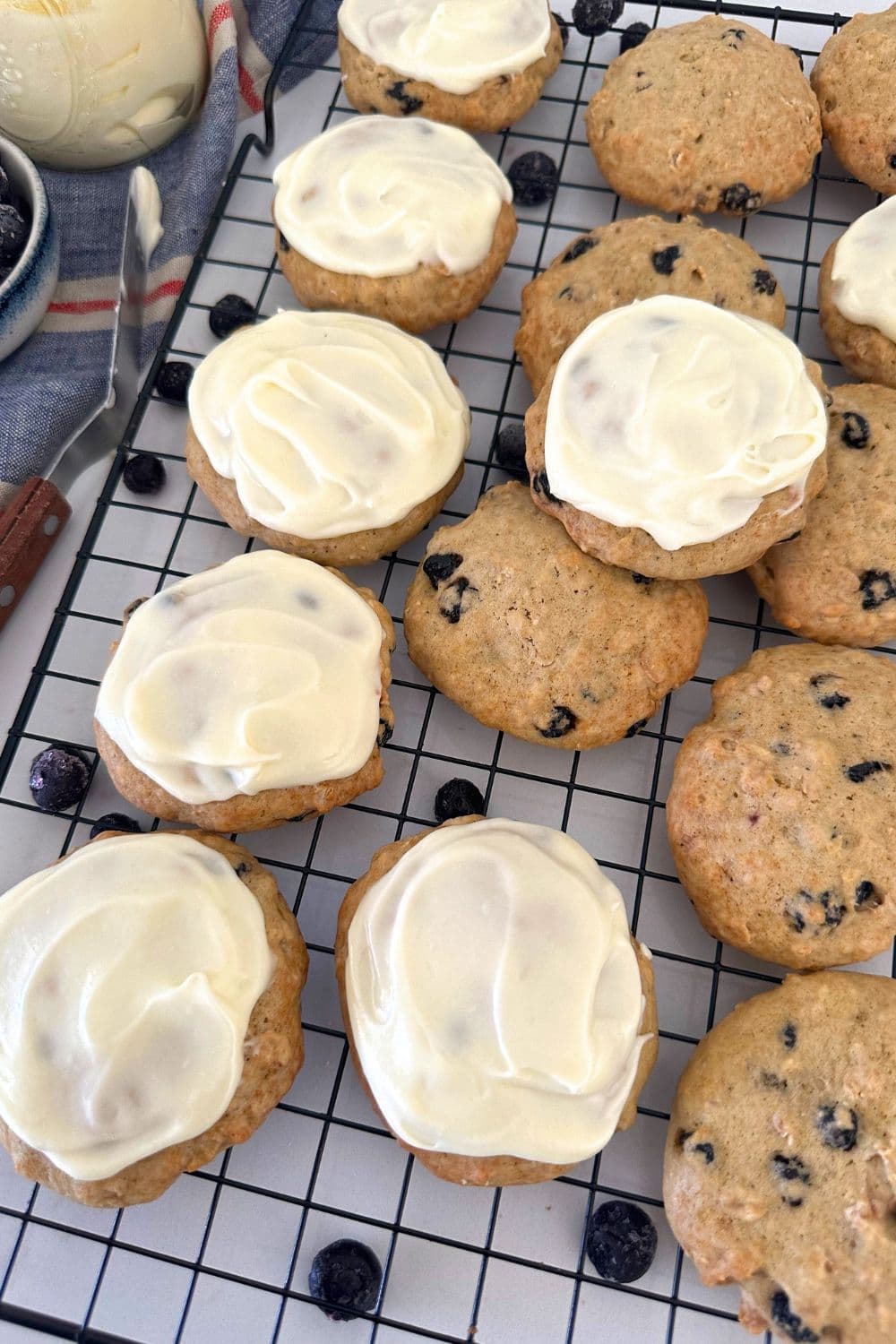 Sourdough Blueberry Cookies - The Pantry Mama