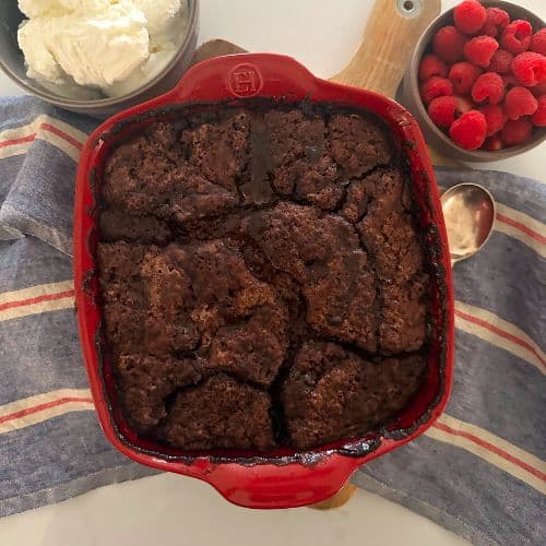 SOURDOUGH CHOCOLATE COBBLER - RECIPE FEATURE IMAGE