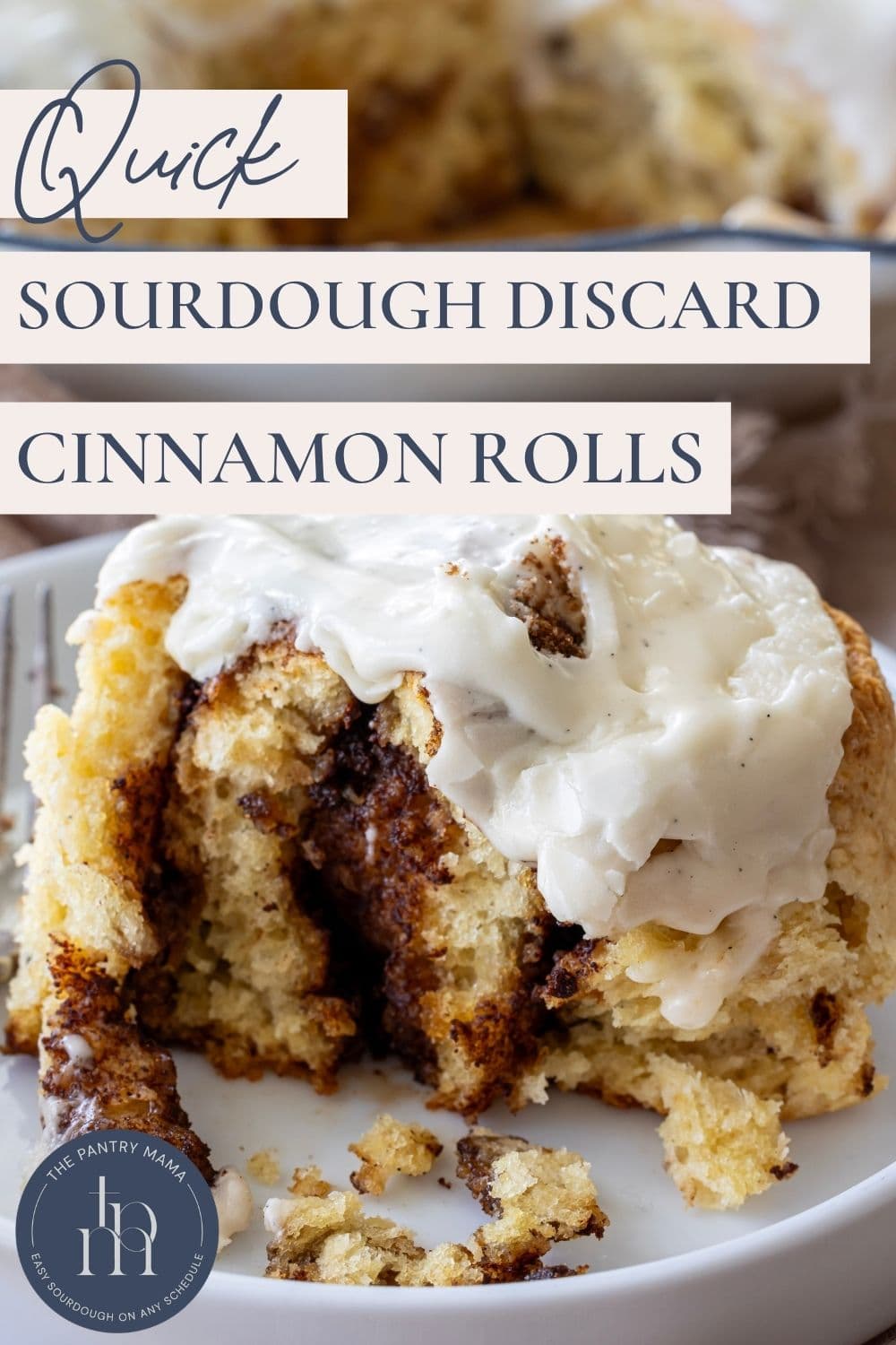 Quick Sourdough Discard Cinnamon Rolls - Pinterest Image