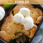 SOURDOUGH APPLE COBBLER - PINTEREST IMAGE