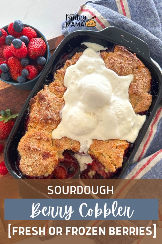 SOURDOUGH BERRY COBBLER - PINTEREST IMAGE