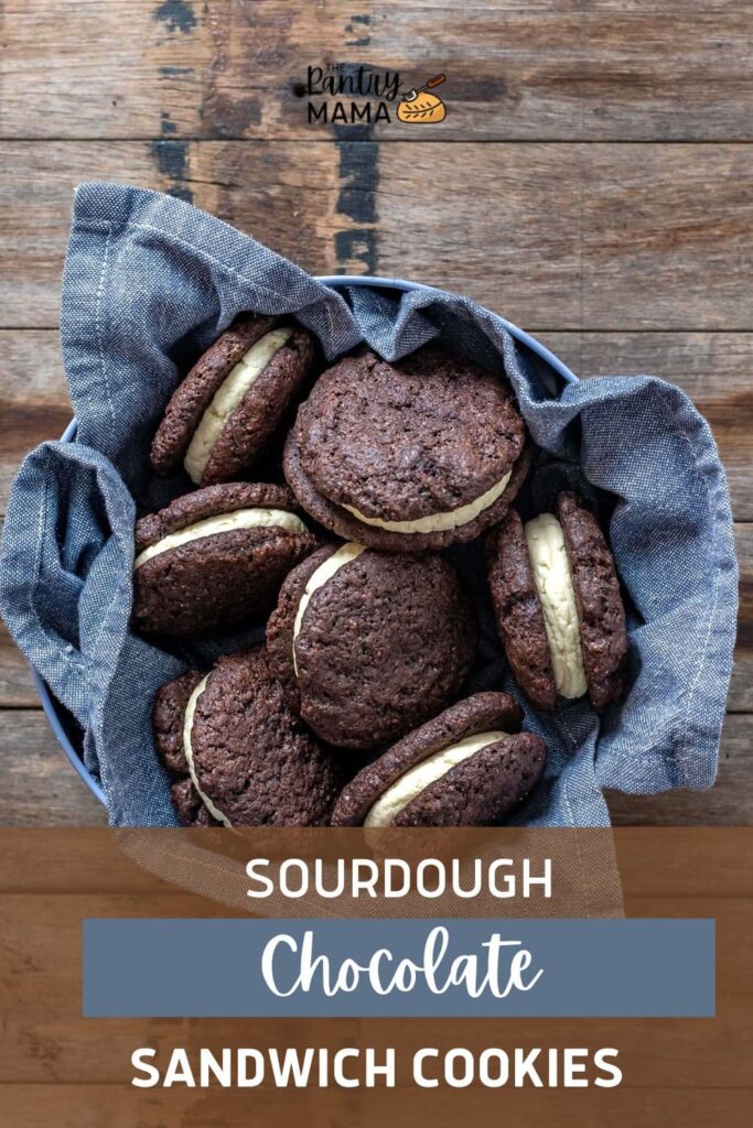 SOURDOUGH CHOCOLATE SANDWICH COOKIES - PINTEREST IMAGE