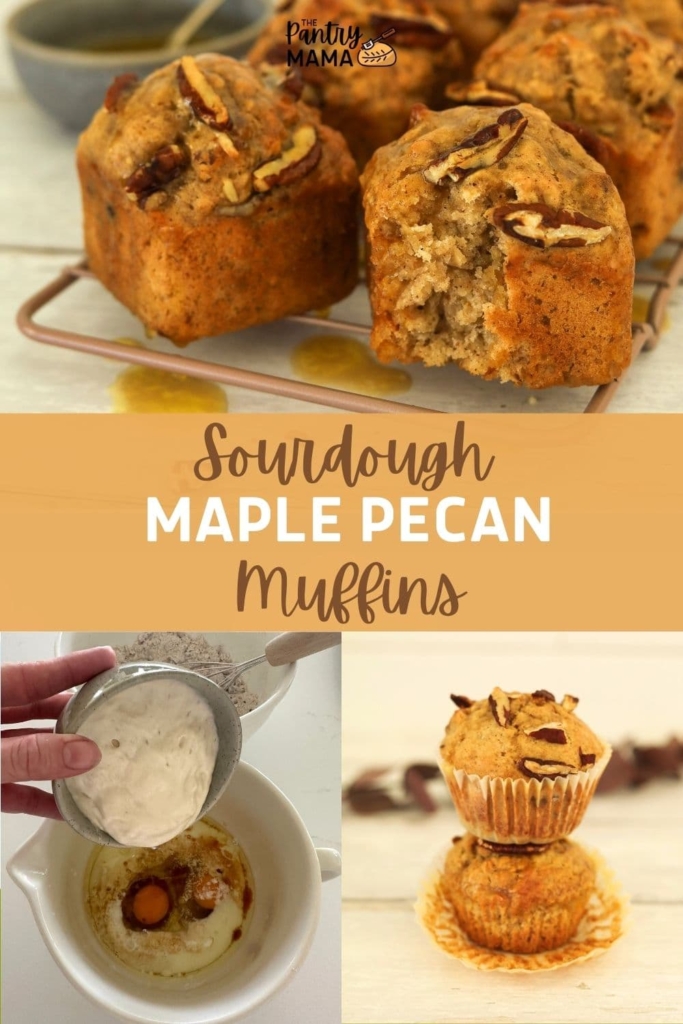 MAPLE PECAN SOURDOUGH MUFFINS - PINTEREST IMAGE