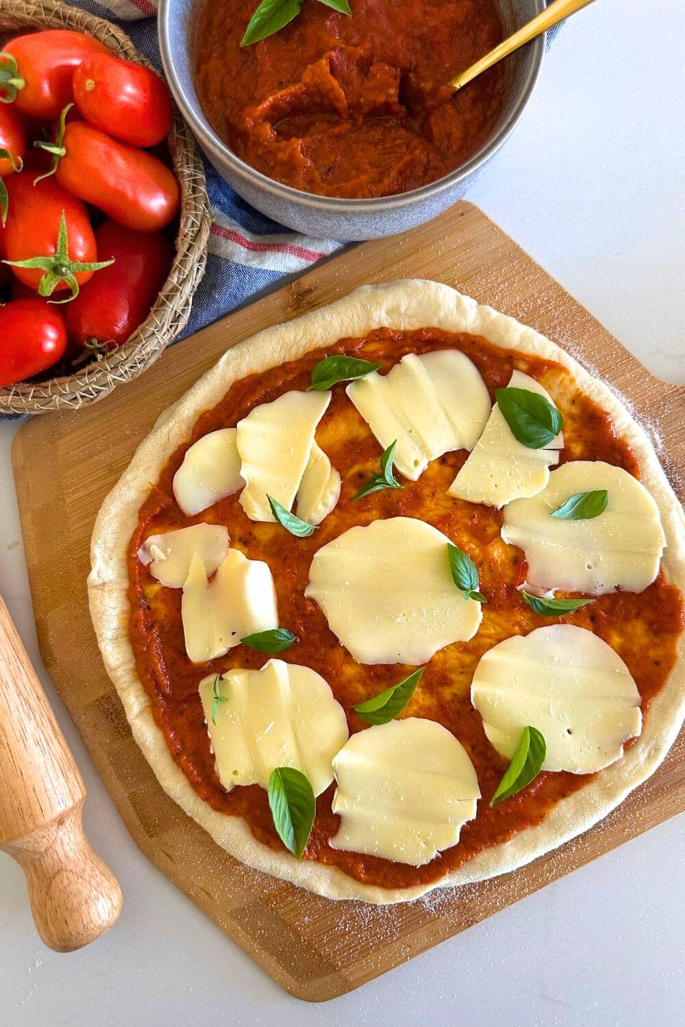 Sourdough dinner pizza.