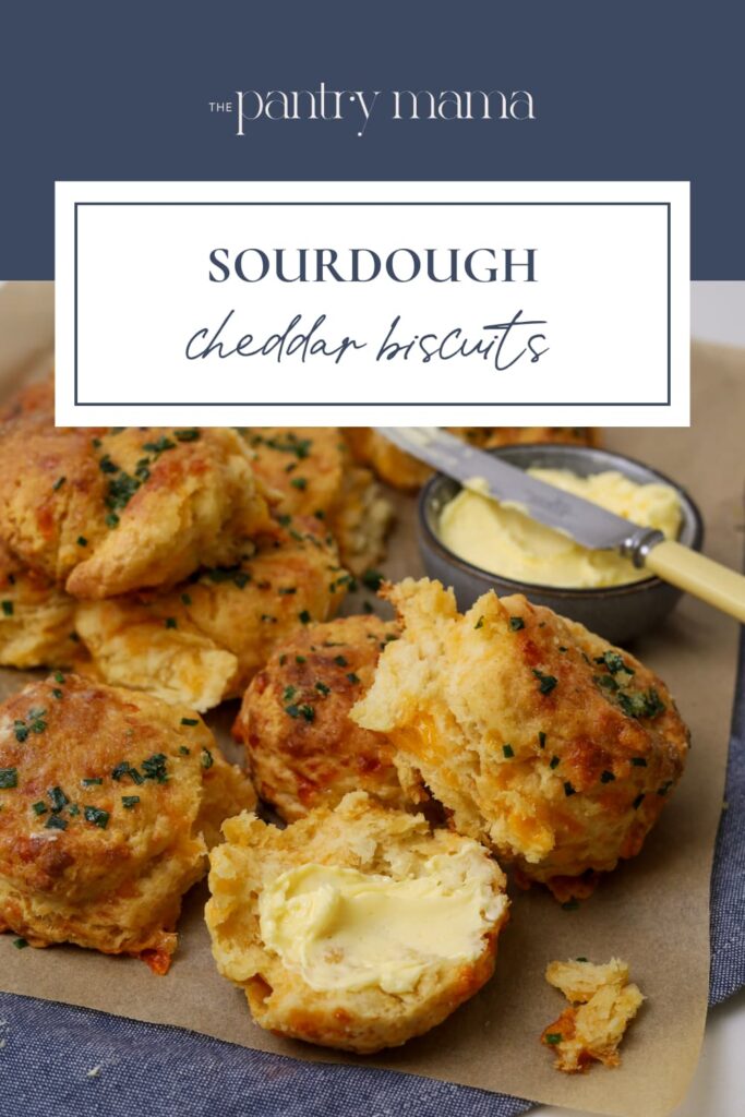 SOURDOUGH CHEDDAR BISCUITS - PINTEREST IMAGE