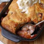 SOURDOUGH PEACH COBBLER - RECIPE FEATURE IMAGE