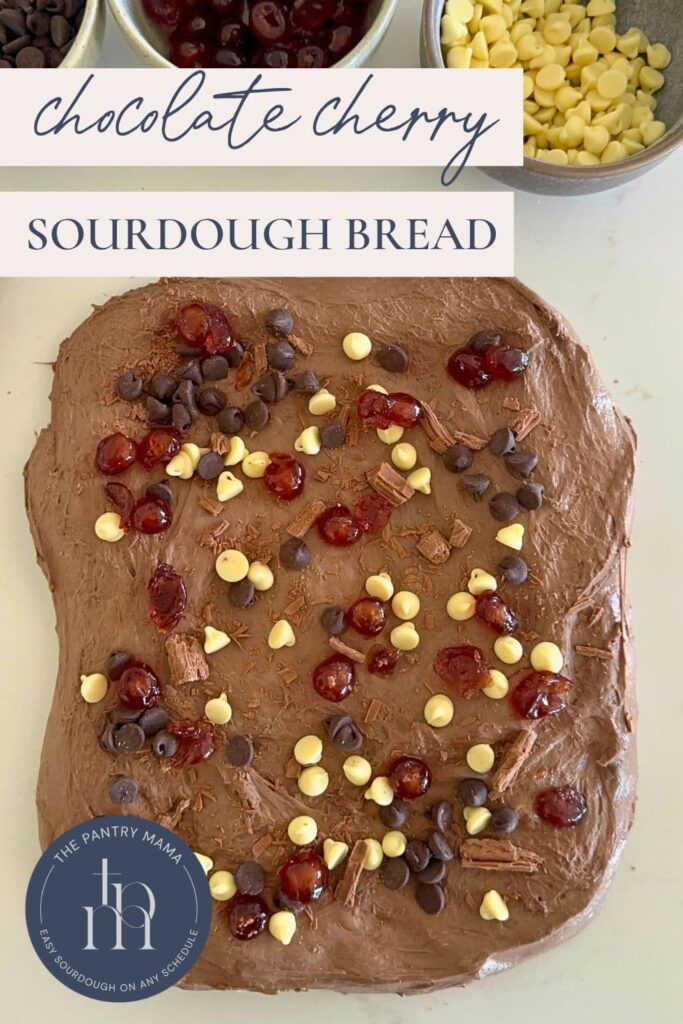 Sourdough chocolate cherry loaf - Pinterest Image