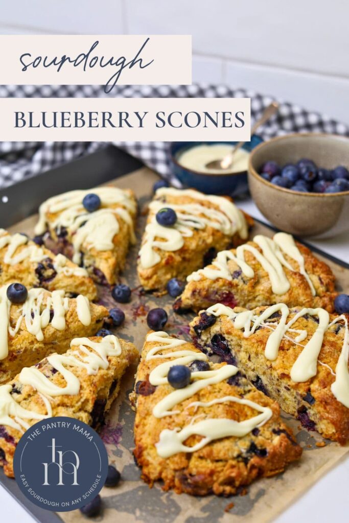 Sourdough blueberry scones - Pinterest image