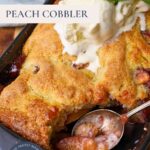 Sourdough Peach Cobbler - Pinterest Image