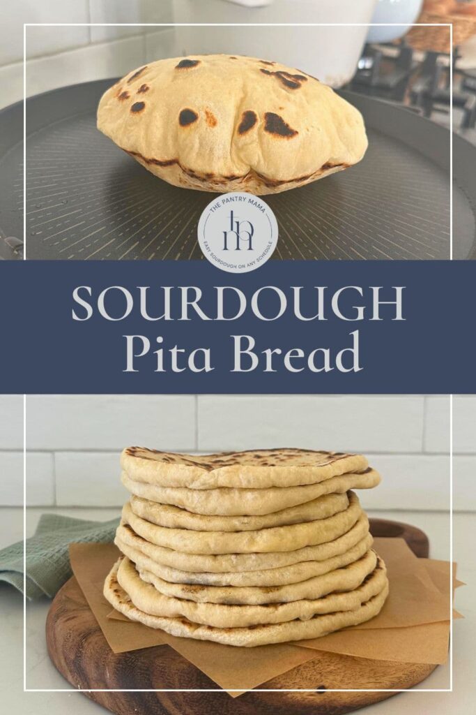 Sourdough Pita Bread - Pinterest Image