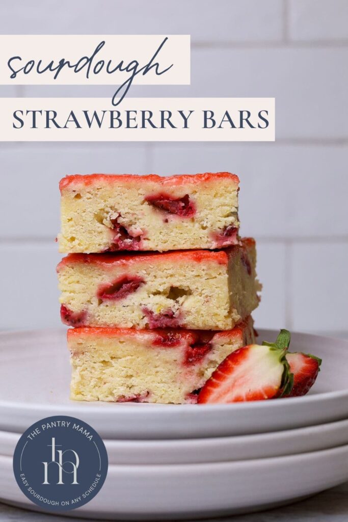 Sourdough strawberry bars - Pinterest Image