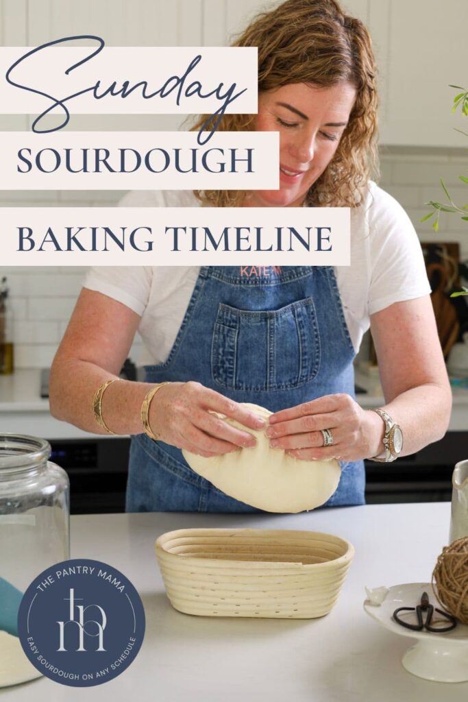 Sunday Sourdough Baking Timeline - Pinterest Image